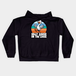 Silly Goose On The Loose Kids Hoodie